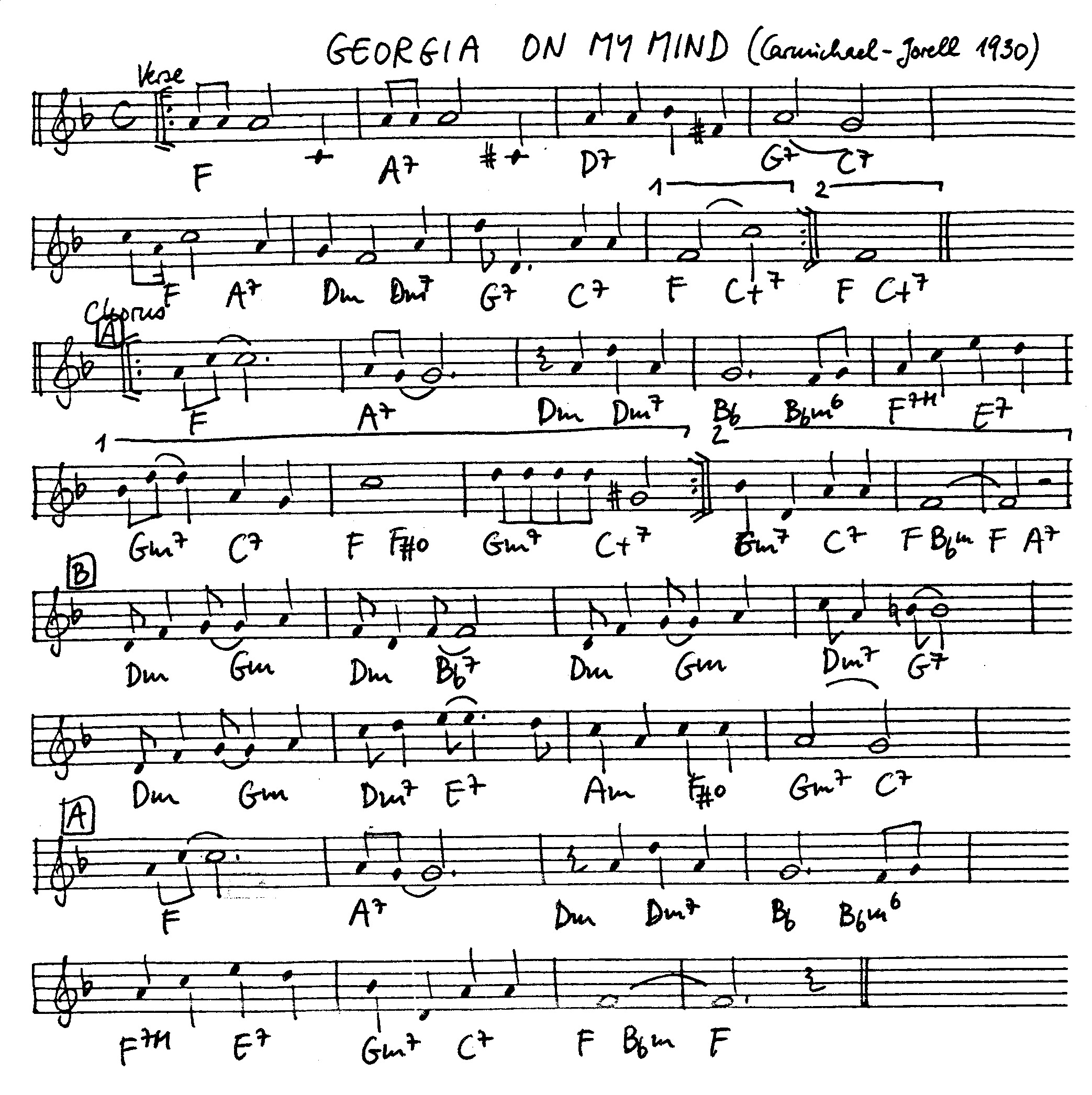 georgia on my mind leadsheet – book us for your next 20s or gatsby event